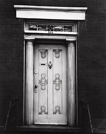 WALKER EVANS (1903-1975) James Agee * Doorway, 204 West 13th Street, NY * Torn Poster on Brick Wall Advertising “J.C. Lincoln’s Sunny S